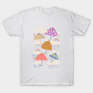 Spring Rain on Blue T-Shirt